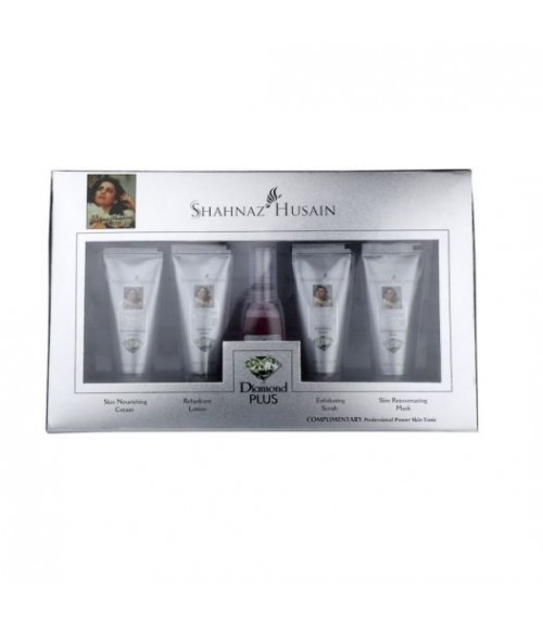 Shahnaz husain Diamond Skin Revival Kit 10gx4 (Diamond Nourishing Cream, Diamond Scrub, Diamond Lotion, Diamond Rejuvenating Mask) - FREE-Professional Power Skin Tonic 15 ml